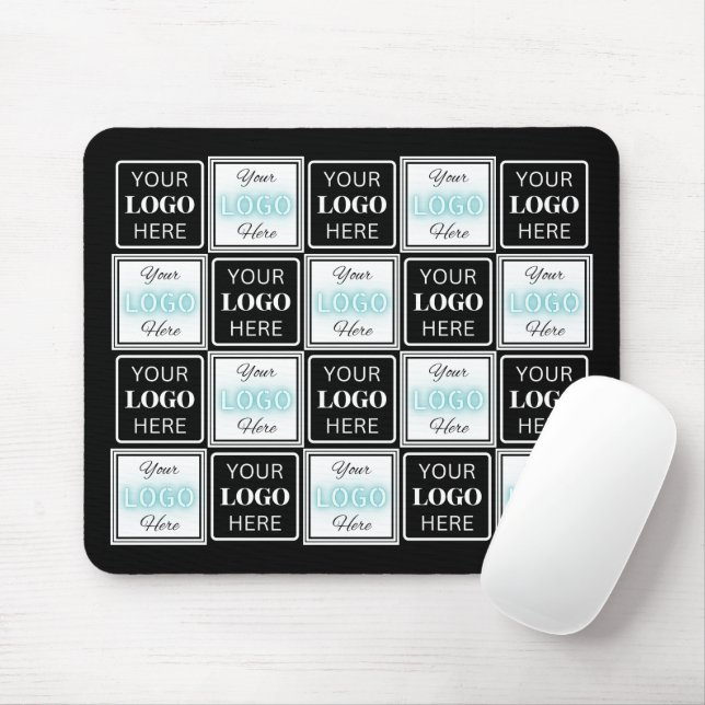 Two Logos Event White Simple Backdrop Mouse Pad (With Mouse)