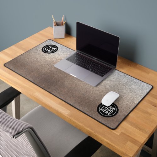 Two Logos Professional Faux Leather Computer Desk Mat