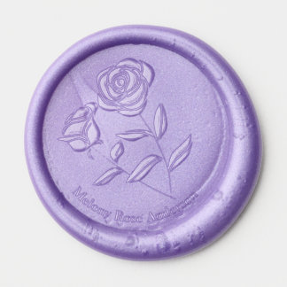 Two Long Stemmed Roses  Wax Seal Sticker