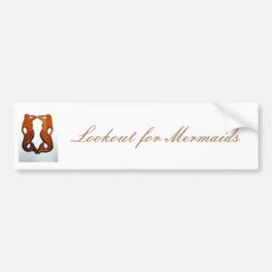 two lookout mermaids bumper sticker