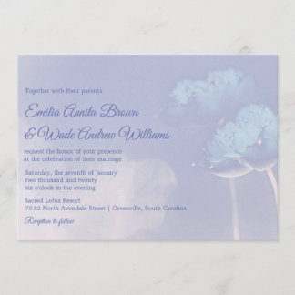 Two Lotus Flower Happily Together Lotus Wedding © Invitation
