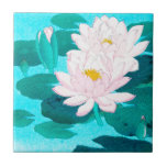 Two Lotus Flowers Tile<br><div class="desc">art</div>