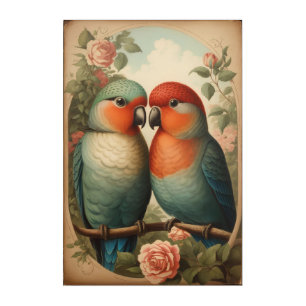 Two Love Birds Vintage Acrylic Print