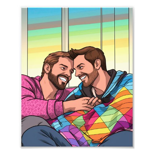 Two Love Boy Make Your Rainbow Photo Print
