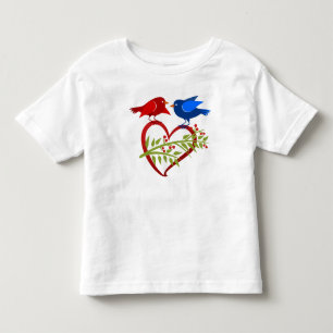Two Lovebirds with Open Heart Toddler T-shirt