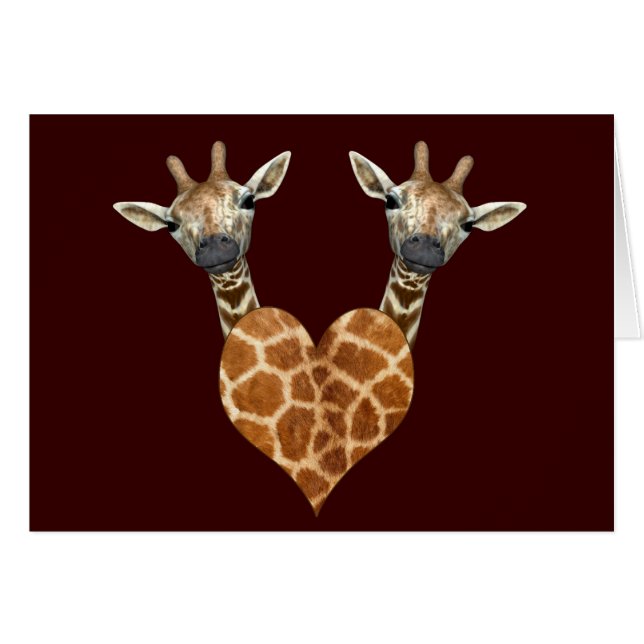 Two Lovely Giraffes Cards (Front Horizontal)