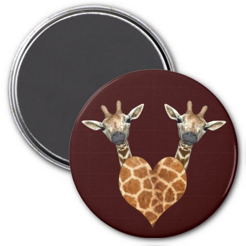 Two Lovely Giraffes Magnet