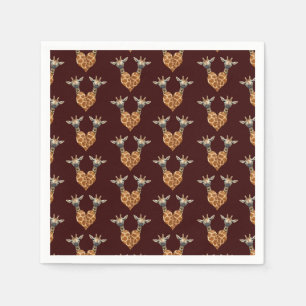 Two Lovely Giraffes Napkins