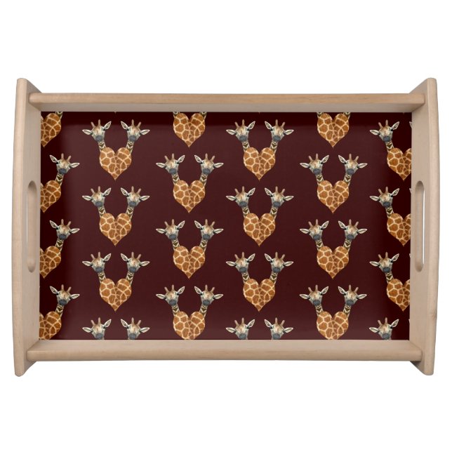 Two Lovely Giraffes Serving Tray (Front)