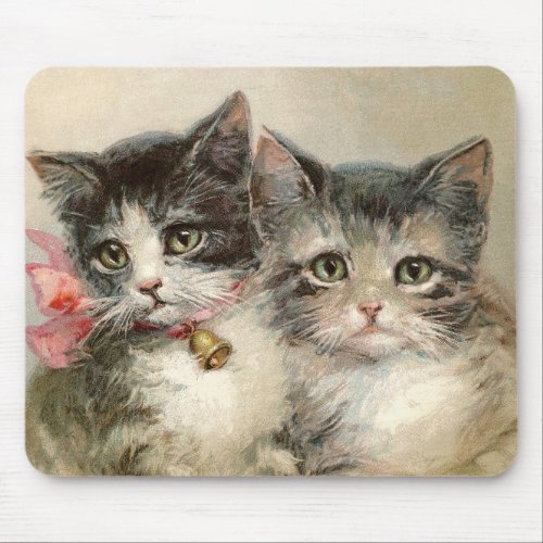 Two lovely Victorian kittens Mouse Pad