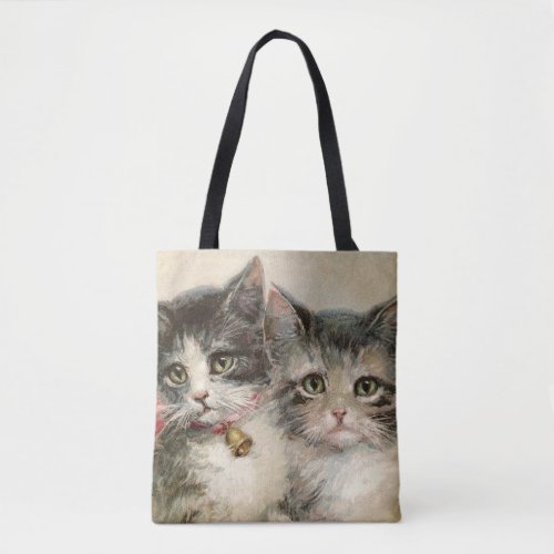 Two lovely Victorian kittens Tote Bag