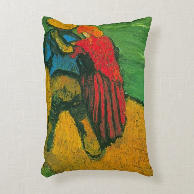 Two Lovers by Vincent van Gogh Accent Pillow (Front(Vertical))