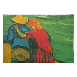 Two Lovers by Vincent van Gogh Cloth Placemat