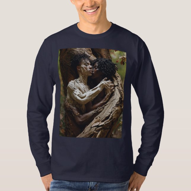 Two Lovers: One White Man, One Black Girl'  T-Shirt (Front)