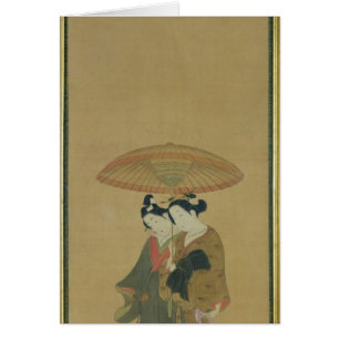 Two Lovers under an Umbrella