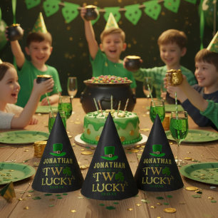 Two Lucky St. Patrick's Day 2nd Birthday Party Hat