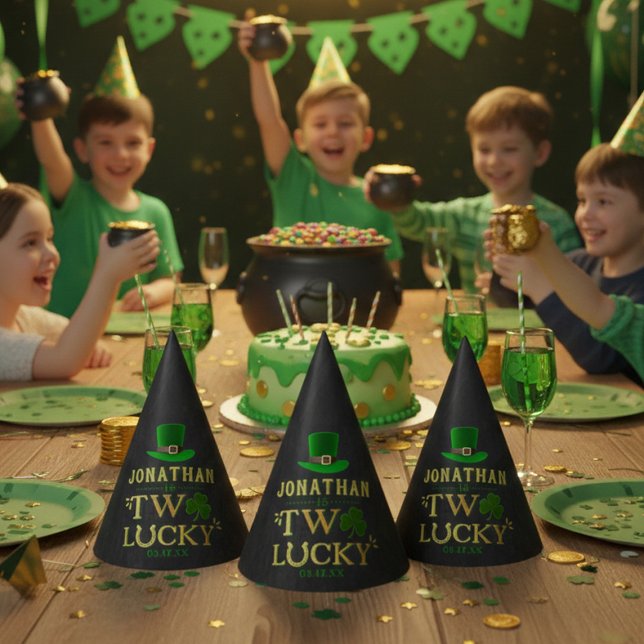 Two Lucky St. Patrick's Day 2nd Birthday Party Hat (Creator Uploaded)