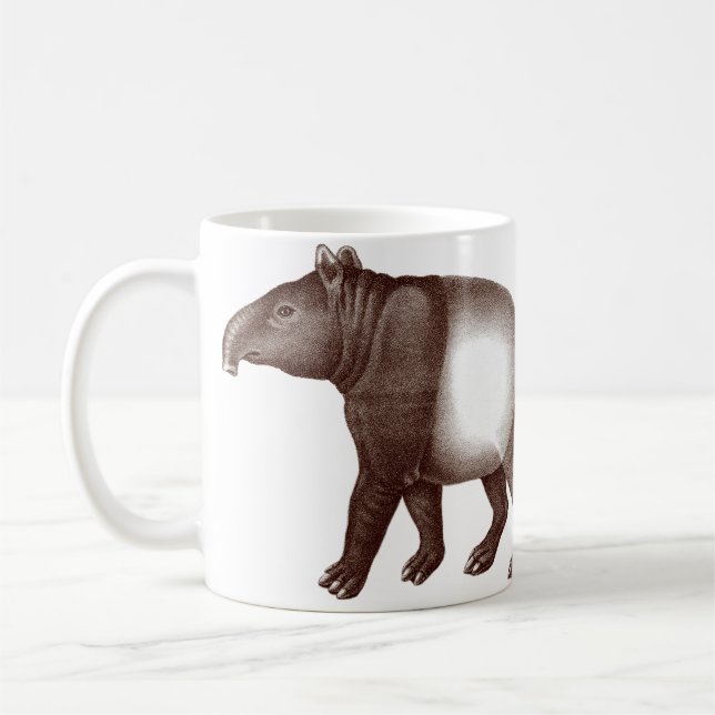 Two Malayan or Asian Tapirs Coffee Mug (Left)