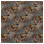 Two male ring-neck pheasants fighting. fabric