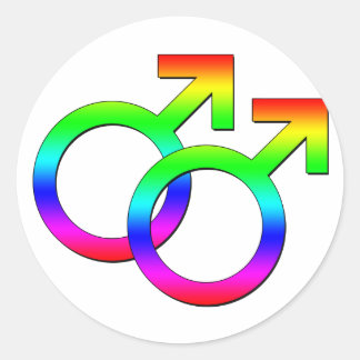 Two Male Signs Sticker