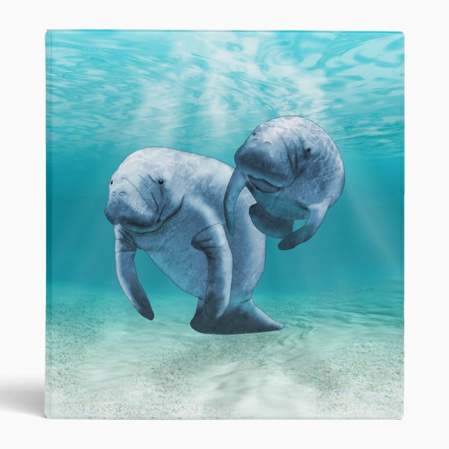 Two Manatees Swimming Binder (Front)