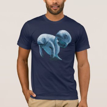Two Manatees T-shirt by BailOutIsland at Zazzle