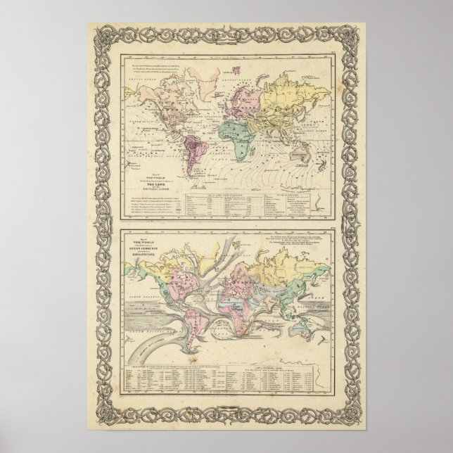 Two Maps of The World Poster (Front)
