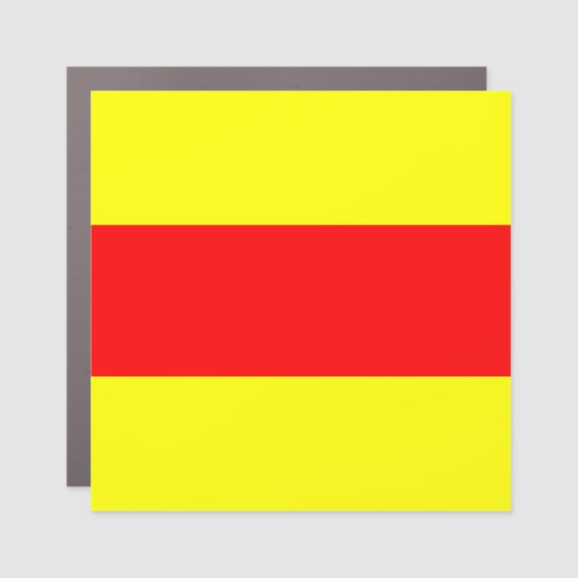 two maritime nautical alphabet number symbol flag  car magnet (Front)