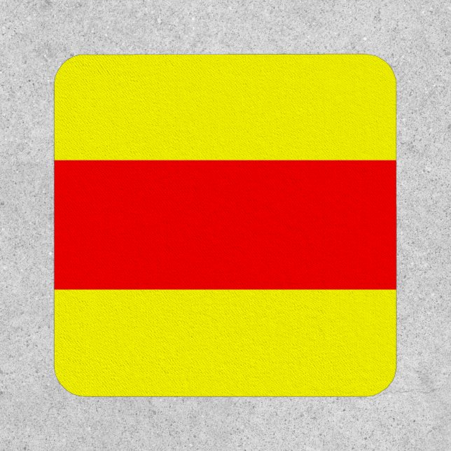 two maritime nautical alphabet number symbol flag  patch (Front)