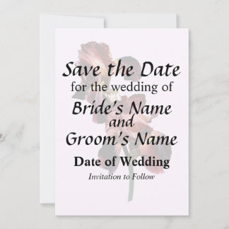 Two Maroon and Yellow Irises Save The Date