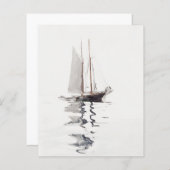 Two-masted Schooner with Dory by Winslow Homer (Front/Back)