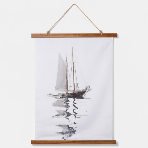 Two_masted Schooner with Dory by Winslow Homer Hanging Tapestry
