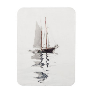 Two-masted Schooner with Dory by Winslow Homer Magnet