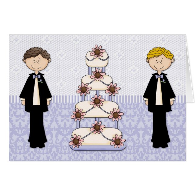 Two Men and A Wedding Cake Cards (Front Horizontal)