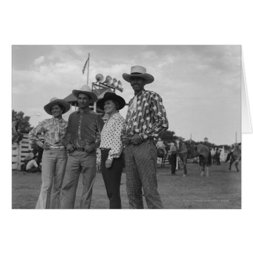 Two men and two women at a rodeo