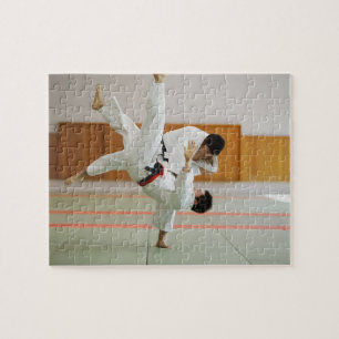 Two Men Competing in a Judo Match 3 Jigsaw Puzzle