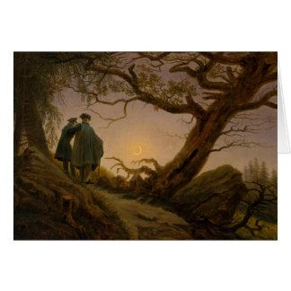 Two Men Contemplating the Moon Cards
