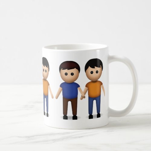 Two Men Holding Hands Emoji Coffee Mug