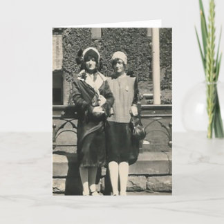 Two men in drag out on the town card