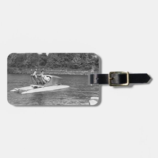 Two Men Luggage Tag (Front Horizontal)