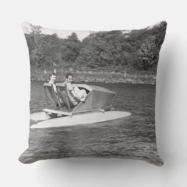Two Men Throw Pillow (Front)