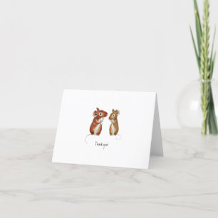Two Mice Thank You Card
