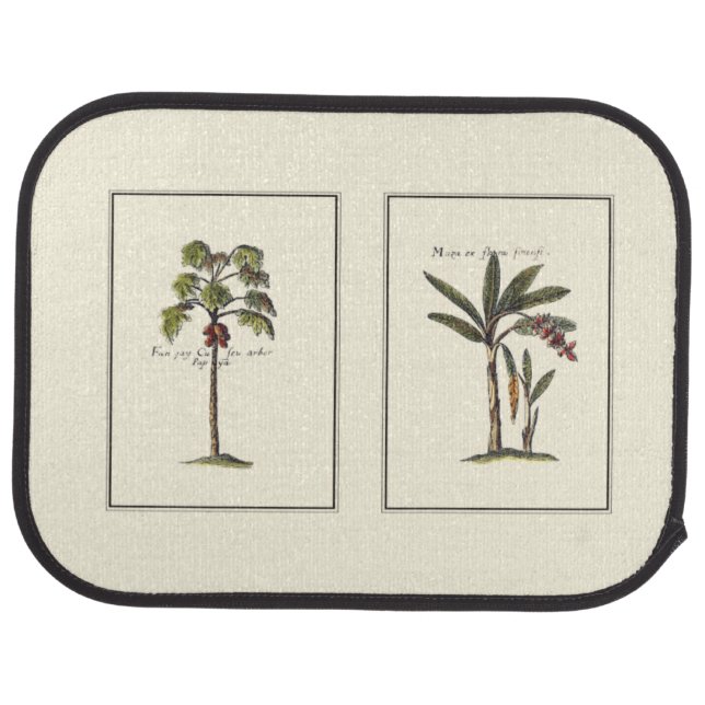 Two Miniature Framed Palm Trees Car Mat (Rear)