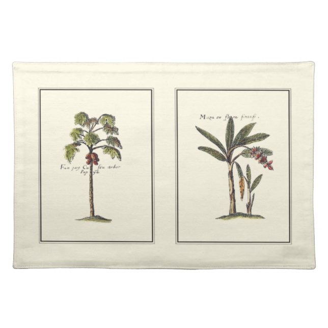 Two Miniature Framed Palm Trees Placemat (Front)