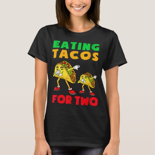 Two Mom To be Pregnancy Cinco De Mayo  T_Shirt