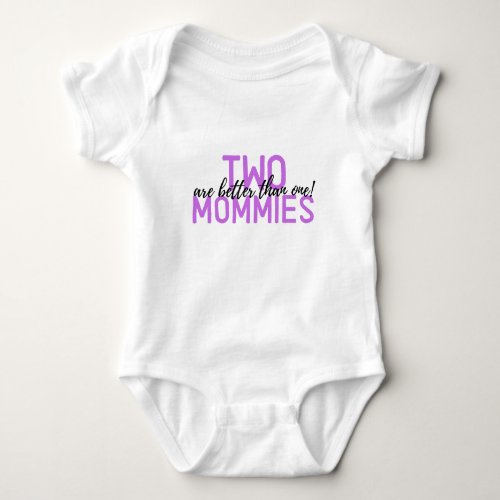 Two Mommies are Better Than One Baby One_Piece Baby Bodysuit