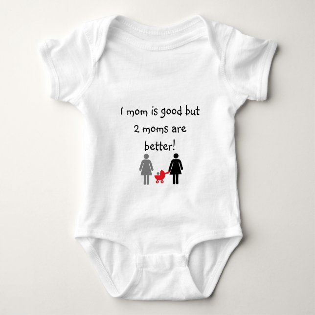 Two mommies baby bodysuit (Front)