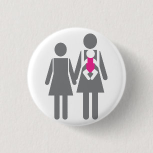 Two Moms and a Daughter Button