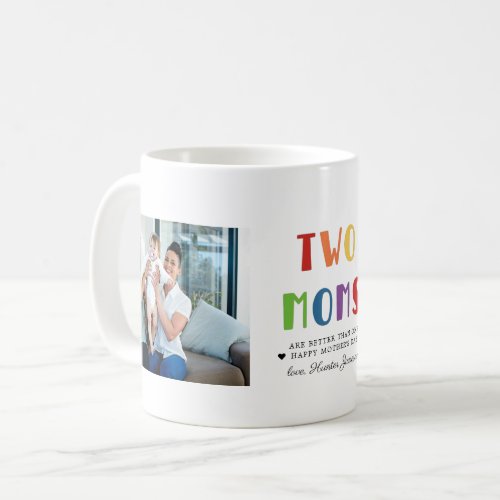 Two Moms Are Better Than One  Two Photo Collage Coffee Mug