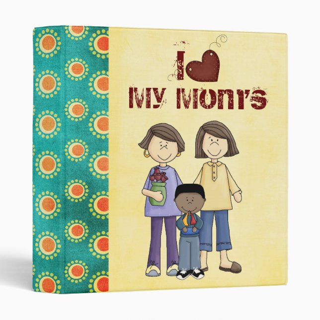 two moms scrapbook/ photo album binder (Front/Spine)